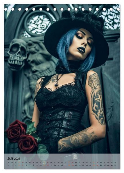 Produktbild: Gothic ist cool (Tischkalender 2026 DIN A5 hoch), CALVENDO Monatskalender