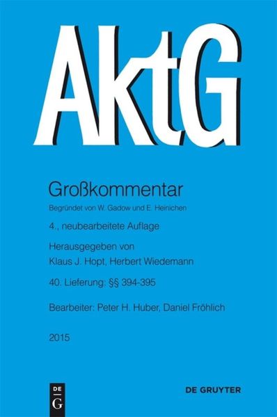 Produktbild: Aktiengesetz / &sect;&sect; 394-395