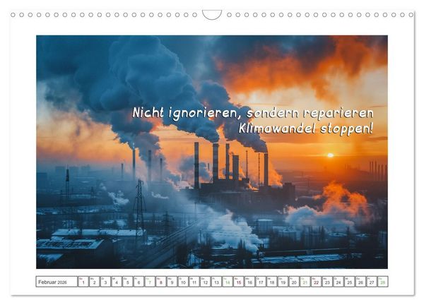 Produktbild: Das Klima in Aufruhr - Die Spirale der globalen Erw&auml;rmung (Wandkalender 2026 DIN A3 quer), CALVENDO Monatskalender
