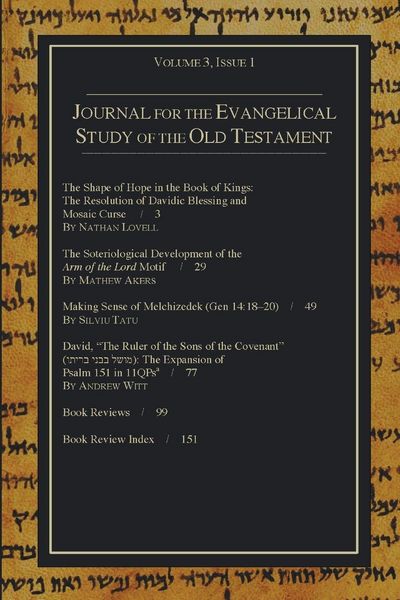 Produktbild: Journal for the Evangelical Study of the Old Testament, 3.1
