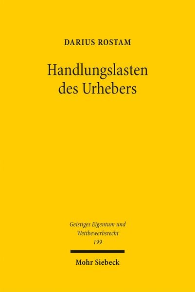 Produktbild: Handlungslasten des Urhebers