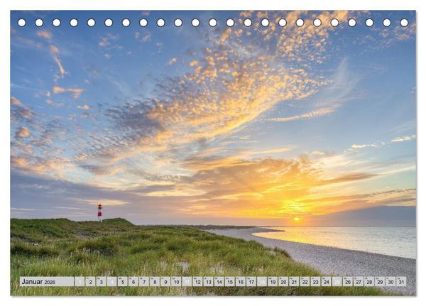 Produktbild: Wundersch&ouml;ne Nordsee - Faszinierende K&uuml;stenlandschaften (Tischkalender 2026 DIN A5 quer), CALVENDO Monatskalender