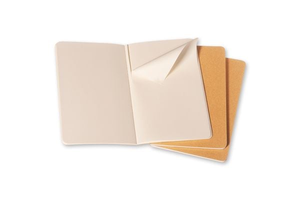 Produktbild: Moleskine Cahier pocket blanko packpapierbraun DIN A6. 3er Pack