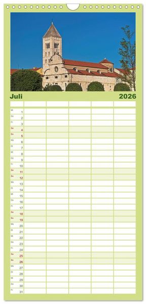 Produktbild: Familienplaner 2026 - Kroatien, Terminplaner mit 5 Spalten (Wandkalender, 21 x 45 cm) CALVENDO