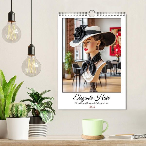 Produktbild: Elegante H&uuml;te. Die zeitlosen Kronen als Stilbekenntnis (Wandkalender 2026 DIN A4 hoch), CALVENDO Monatskalender