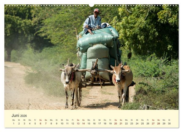 Produktbild: Leben in Myanmar (hochwertiger Premium Wandkalender 2026 DIN A2 quer), Kunstdruck in Hochglanz