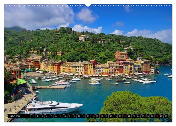 Produktbild: Riviera di Levante The Coast of Liguria (High Quality Premium Wall Calendar 2026 DIN A2 landscape),CALVENDO 12 Month Wall Calendar