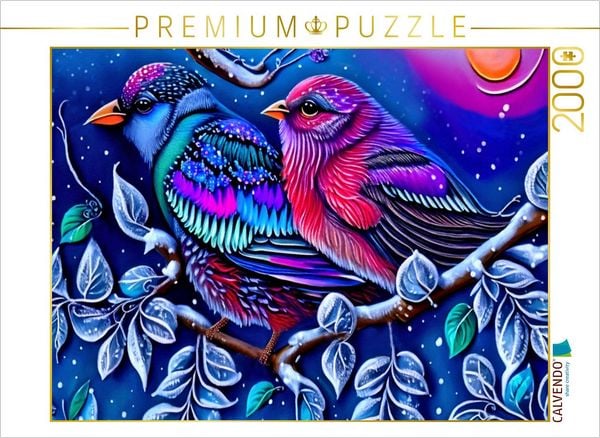 CALVENDO Puzzle Vögel im Winter | 2000 Teile Lege-Größe 90x67cm Foto-Puzzle für glückliche Stunden