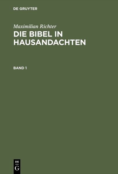 Produktbild: Die Bibel in Hausandachten. Band 1