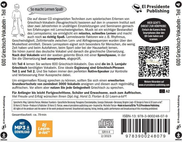 Produktbild: 600 Griechisch-Vokabeln spielerisch erlernt - Teil 4