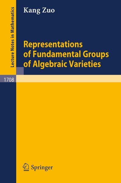 Produktbild: Representations of Fundamental Groups of Algebraic Varieties