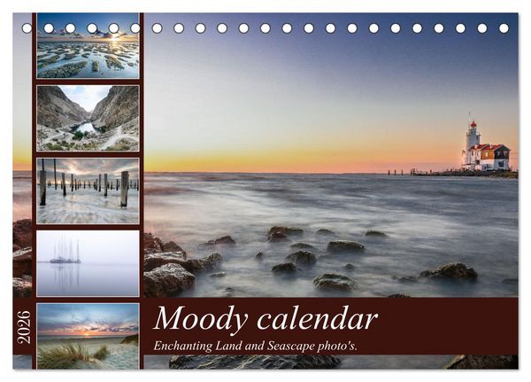 Produktbild: Moody calendar (Desk Calendar 2026 DIN A5 landscape), CALVENDO 12 Month DeskCalendar