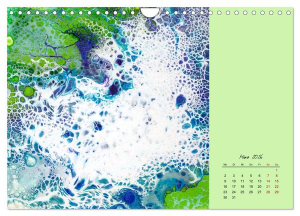 Produktbild: Farbfantasien - Pouring (Wandkalender 2026 DIN A4 quer), CALVENDO Monatskalender