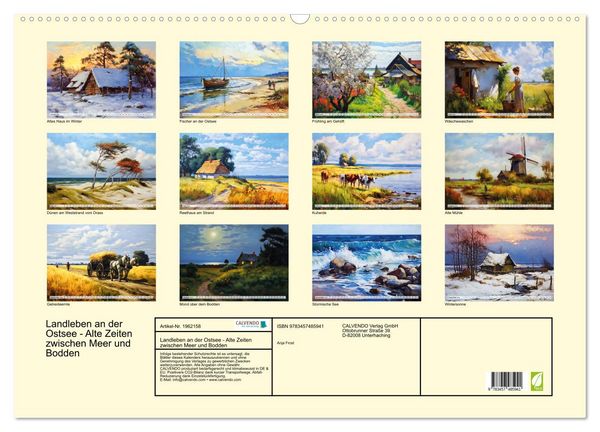 Produktbild: Landleben an der Ostsee - Alte Zeiten zwischen Meer und Bodden (Wandkalender 2026 DIN A2 quer), CALVENDO Monatskalender