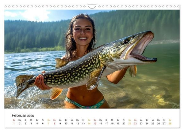 Produktbild: Hecht und Karpfen (Wandkalender 2026 DIN A3 quer), CALVENDO Monatskalender