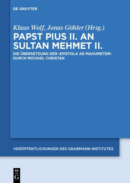 Produktbild: Papst Pius II. an Sultan Mehmet II.