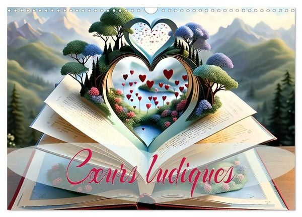 Produktbild: C&oelig;urs ludiques (Calendrier mural 2026 DIN A3 vertical), CALVENDO calendrier mensuel
