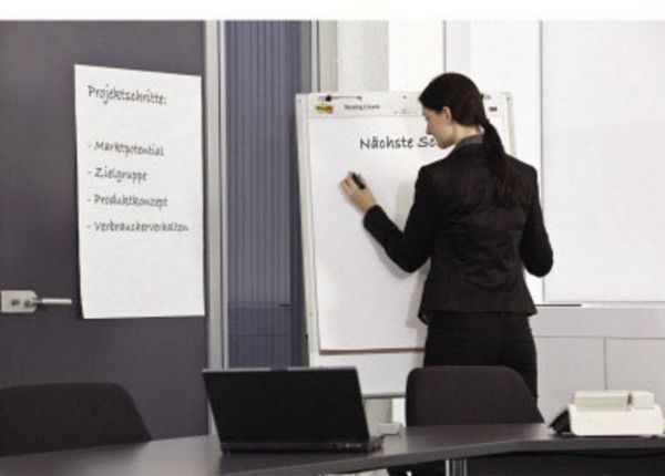 Produktbild: Post-it Super Sticky Meeting Chart Flipchartblock Anzahl der Bl&auml;tter: 20 blanko 508 mm x 584 mm Wei&szlig;
