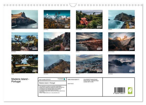 Produktbild: Madeira Island - Portugal (Wall Calendar 2026 DIN A3 landscape), CALVENDO 12 Month Wall Calendar