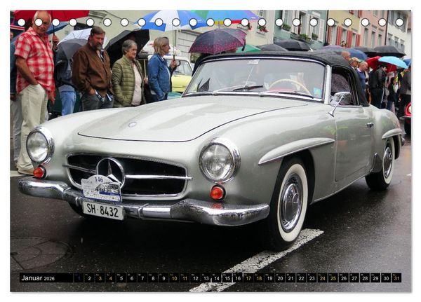 Produktbild: Mercedes SL Classics (Tischkalender 2026 DIN A5 quer), CALVENDO Monatskalender