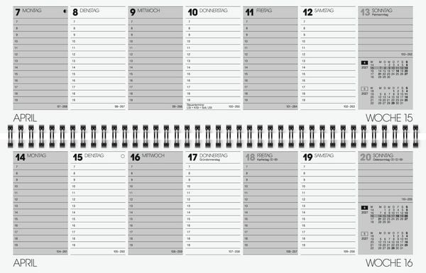 Produktbild: BRUNNEN 1077115017 Querterminbuch Mod. 771 2027 "Watercolour" 326&times;102 mm, Karton