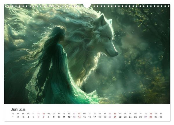 Produktbild: Von Elfen, Drachen und Zauberern - Ein Blick in fantastische Welten (Wandkalender 2026 DIN A3 quer), CALVENDO Monatskalender
