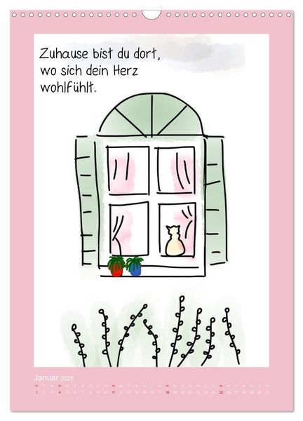 Produktbild: Weisheiten und Spr&uuml;che f&uuml;r mehr Lebensfreude! (Wandkalender 2026 DIN A3 hoch), CALVENDO Monatskalender