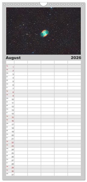 Produktbild: Familienplaner 2026 - Wunder der Milchstra&szlig;e mit 5 Spalten (Wandkalender, 21 x 45 cm) CALVENDO