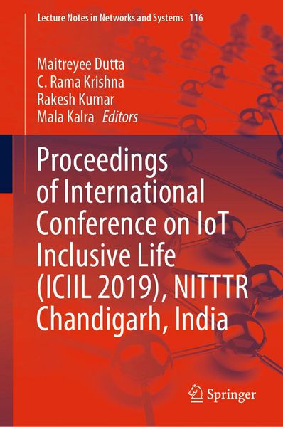 Produktbild: Proceedings of International Conference on IoT Inclusive Life (ICIIL 2019), NITTTR Chandigarh, India
