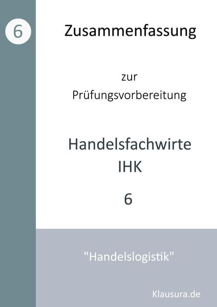 Produktbild: Zusammenfassung zur Pr&uuml;fungsvorbereitung Handelsfachwirte IHK