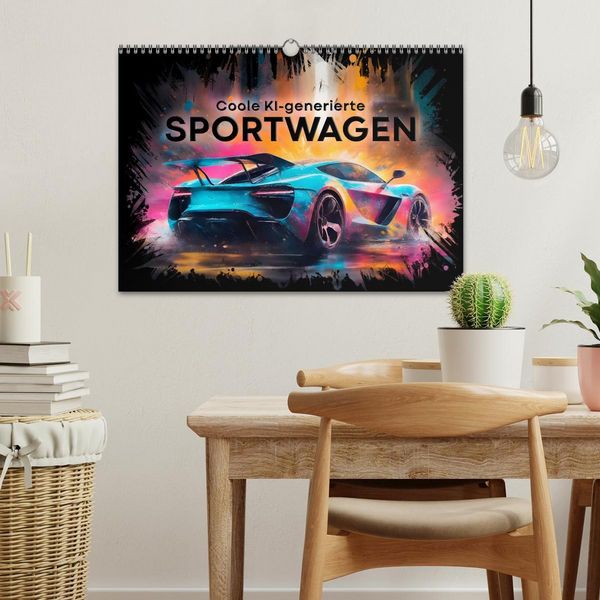 Produktbild: Coole KI-generierte SPORTWAGEN (Wandkalender 2026 DIN A3 quer), CALVENDO Monatskalender