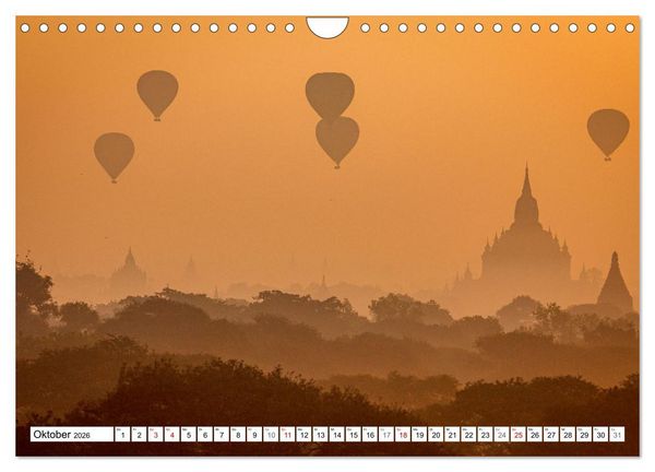 Produktbild: WUNDERVOLLES BAGAN (Wandkalender 2026 DIN A4 quer), CALVENDO Monatskalender
