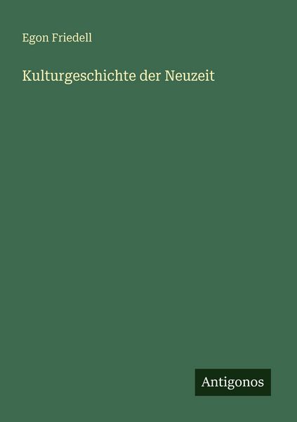 Produktbild: Kulturgeschichte der Neuzeit