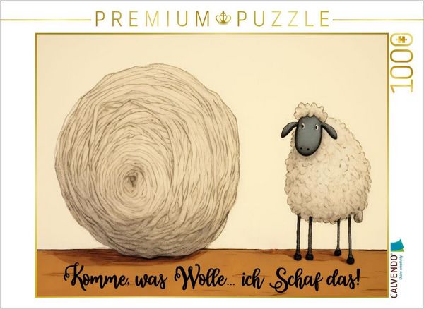 Produktbild: CALVENDO Puzzle Wollschaf | 1000 Teile Lege-Gr&ouml;&szlig;e 64x48cm Foto-Puzzle f&uuml;r gl&uuml;ckliche Stunden