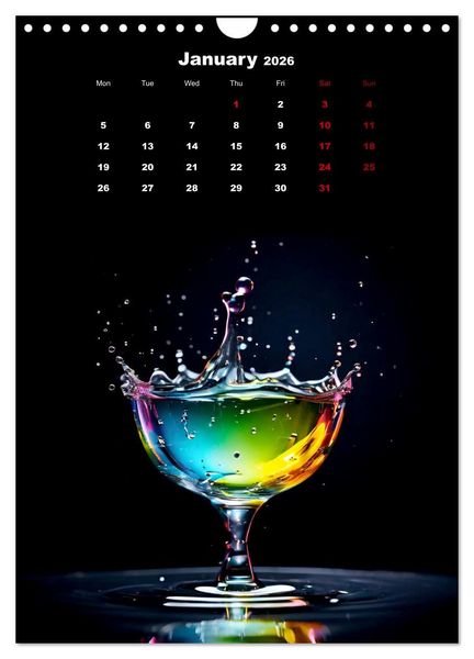 Produktbild: The symphony of drops (Wall Calendar 2026 DIN A4 portrait), CALVENDO 12 Month Wall Calendar