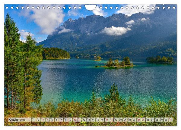 Produktbild: Unterwegs im Werdenfelser Land (Wandkalender 2026 DIN A4 quer), CALVENDO Monatskalender