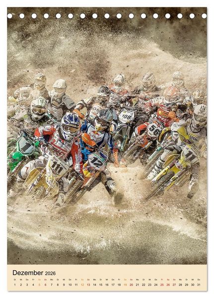 Produktbild: Motocross - Sport der Extreme (Tischkalender 2026 DIN A5 hoch), CALVENDO Monatskalender