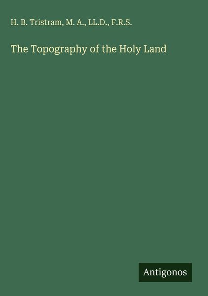 Produktbild: The Topography of the Holy Land