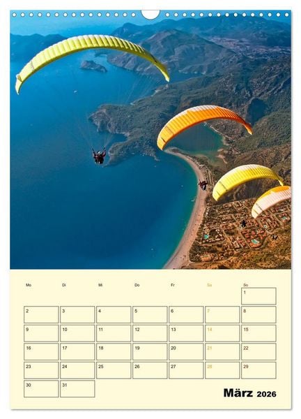 Produktbild: Paragliding - extrem aufregend (Wandkalender 2026 DIN A3 hoch), CALVENDO Monatskalender