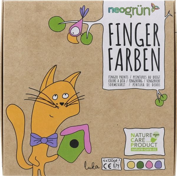 Produktbild: neogr&uuml;n Fingerfarben 4er Set Luka