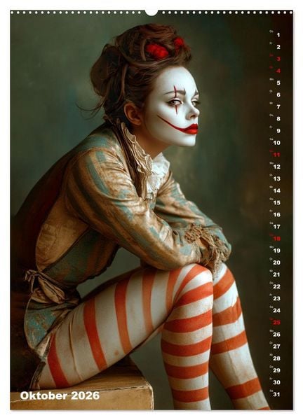 Produktbild: Clowngeschichten - Eine besondere Welt (hochwertiger Premium Wandkalender 2026 DIN A2 hoch), Kunstdruck in Hochglanz