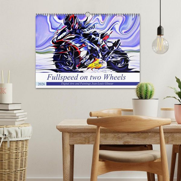 Produktbild: Fullspeed on two Wheels (Wandkalender 2026 DIN A3 quer), CALVENDO Monatskalender