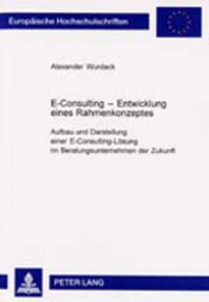 Produktbild: E-Consulting &ndash; Entwicklung eines Rahmenkonzeptes