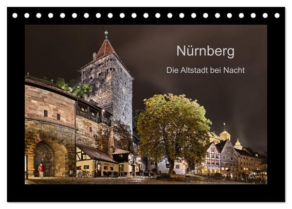 Produktbild: N&uuml;rnberg - Die Altstadt bei Nacht (Tischkalender 2026 DIN A5 quer), CALVENDO Monatskalender