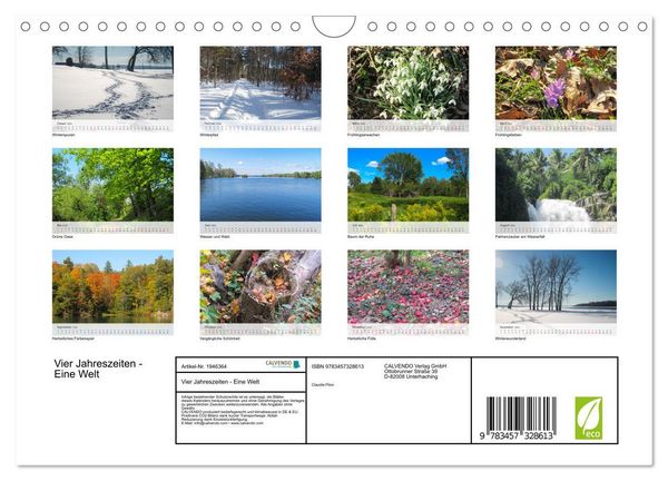 Produktbild: Vier Jahreszeiten - Eine Welt (Wandkalender 2026 DIN A4 quer), CALVENDO Monatskalender