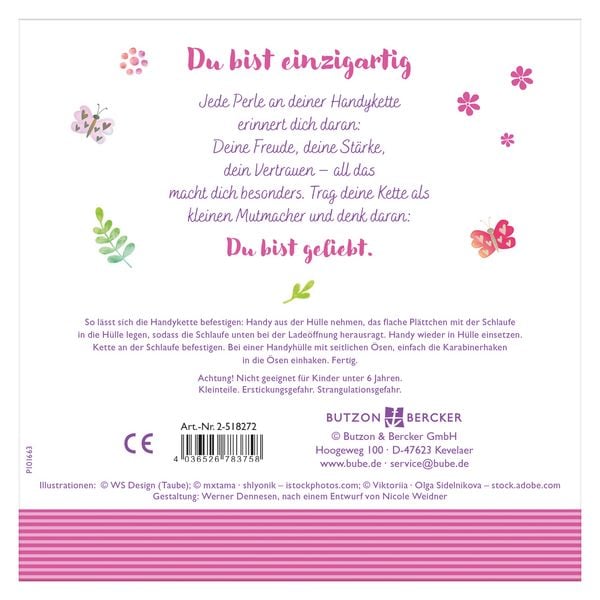 Produktbild: Kurze Handykette - Du bist einzigartig
