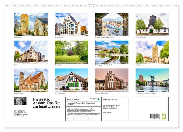 Produktbild: Hansestadt Anklam. Das Tor zur Insel Usedom (Wandkalender 2026 DIN A2 quer), CALVENDO Monatskalender