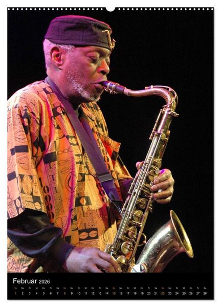 Produktbild: Jazz Saxophonisten 2026 (Wandkalender 2026 DIN A2 hoch), CALVENDO Monatskalender