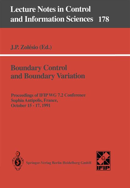 Produktbild: Boundary Control and Boundary Variation