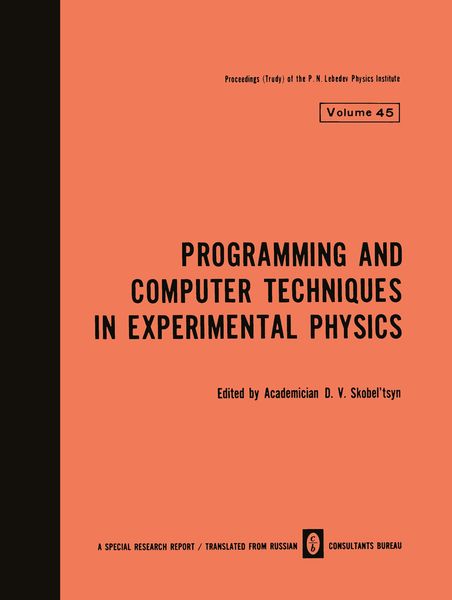 Produktbild: Programming and Computer Techniques in Experimental Physics